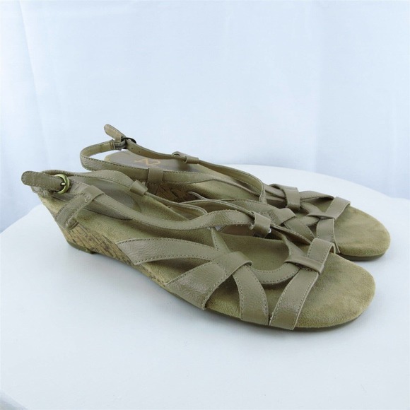 Aerosoles Women Strappy Shoe Ready Yet Go Brown Synthetic Buckle Size 8.5 Medium - Picture 4 of 10